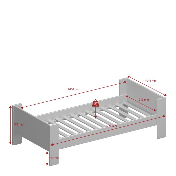 Steens For Kids Single Bed in Grey