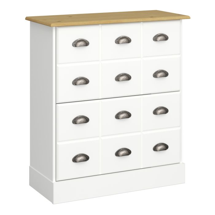 Nola Shoe Cabinet White & Pine