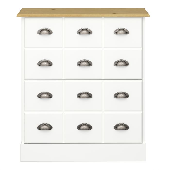 Nola Shoe Cabinet White & Pine