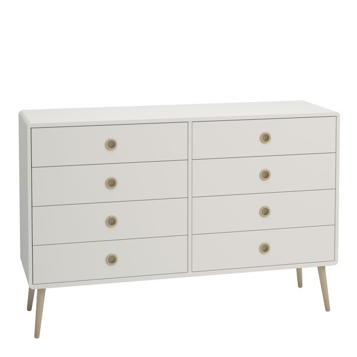 Softline 4+4 Wide Chest in Off White