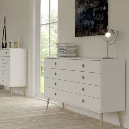 Softline 4+4 Wide Chest in Off White