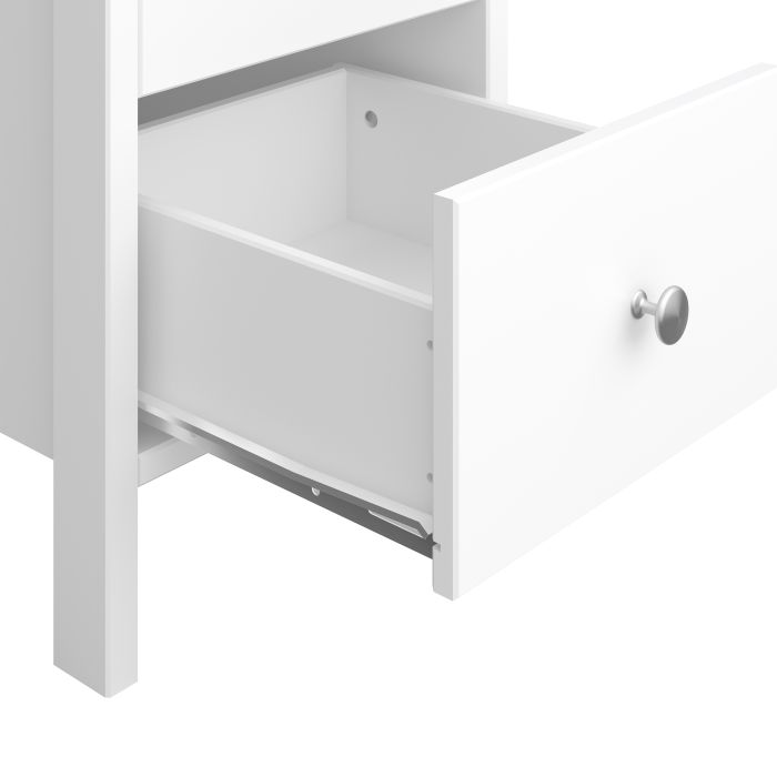 Tromso 3 Drawer Bedside in Pure White