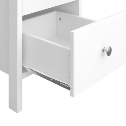 Tromso 3 Drawer Bedside in Pure White