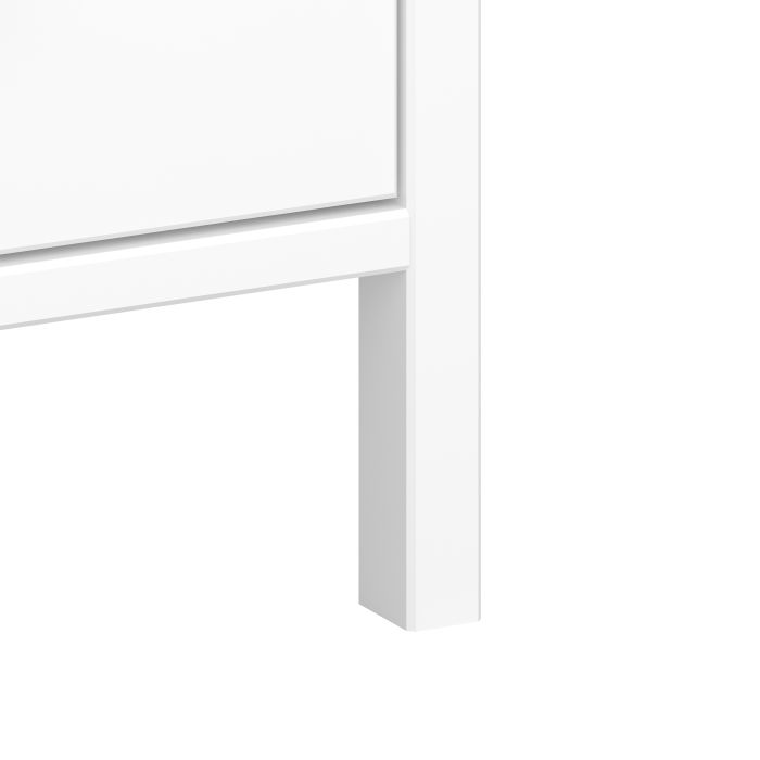 Tromso 3 Drawer Bedside in Pure White