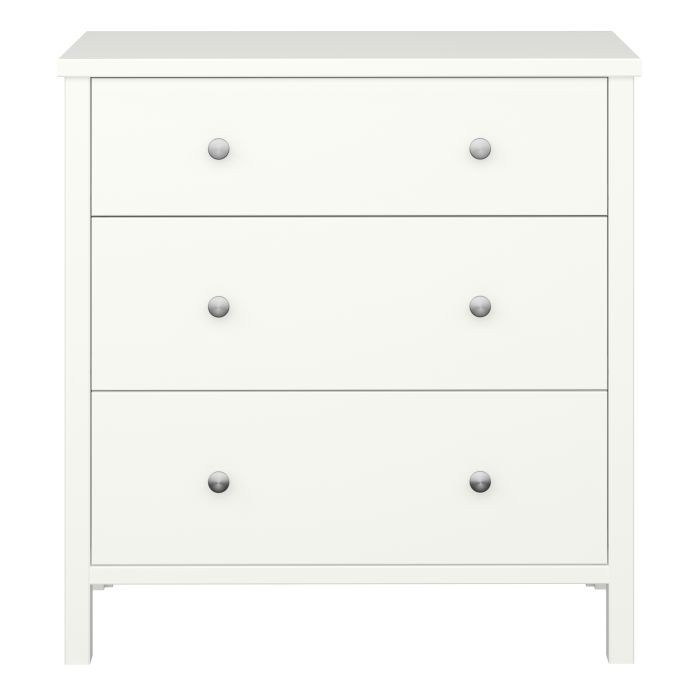 Tromso 3 Drawer Chest Off White