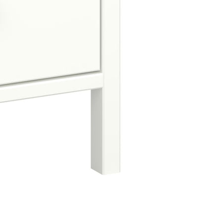 Tromso 3 Doors Wardrobe White with Leather Handles