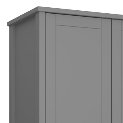 Tromso 3 Door Wardrobe Grey