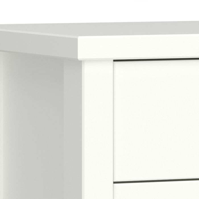 Tromso Shoe Cabinet 2 Flip Down Doors 2 Drawers in Off White