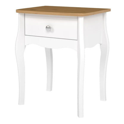 Baroque Nightstand in Pure White Iced Coffee Lacquer