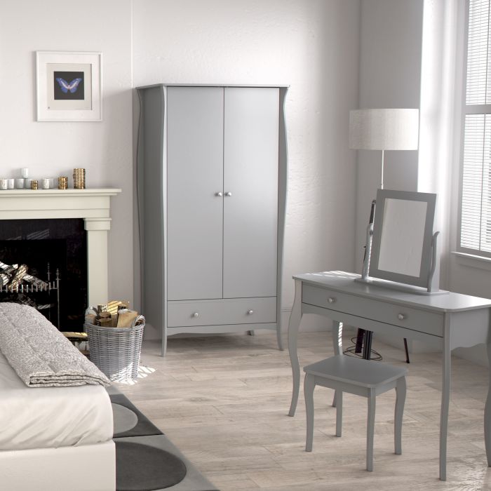 Baroque 5 Drawer Narrow in Grey