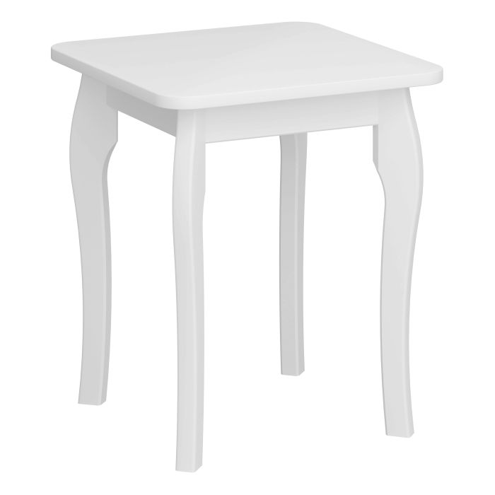 Baroque Stool in White