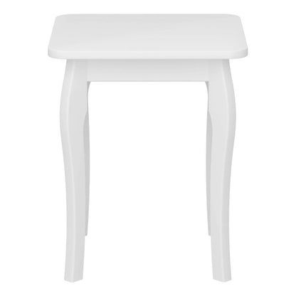 Baroque Stool in White