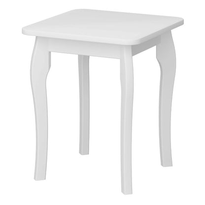 Baroque Stool in White