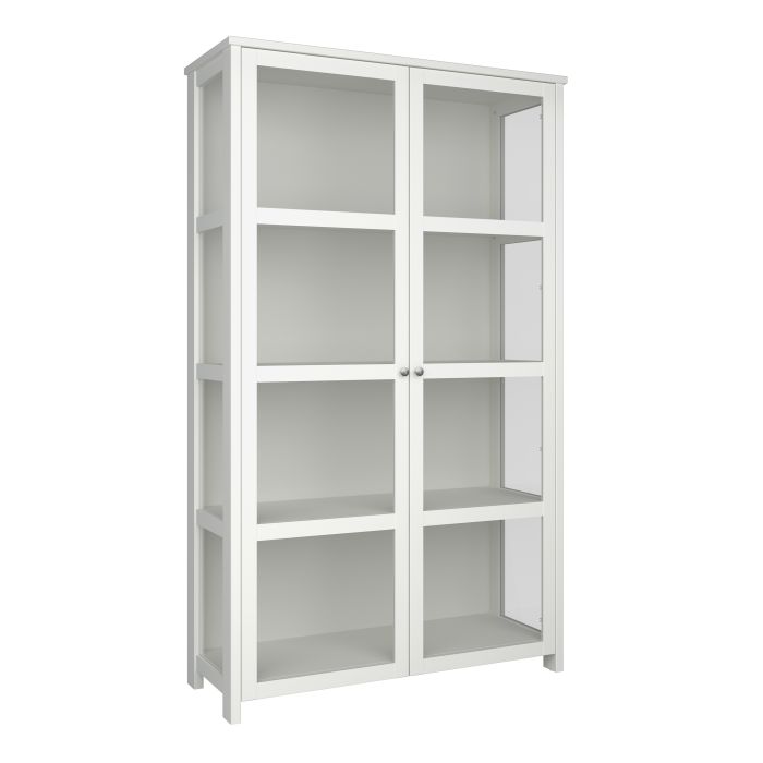 Excellent Showcase Display Cabinet with 2 Doors in Pure White