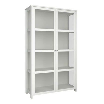 Excellent Showcase Display Cabinet with 2 Doors in Pure White