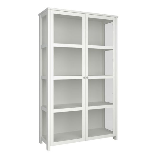 Excellent Showcase Display Cabinet with 2 Doors in Pure White