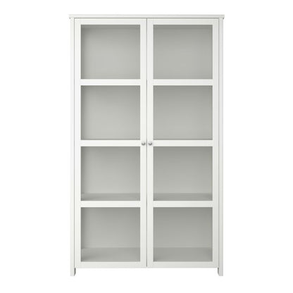 Excellent Showcase Display Cabinet with 2 Doors in Pure White