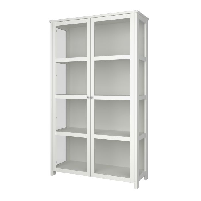 Excellent Showcase Display Cabinet with 2 Doors in Pure White