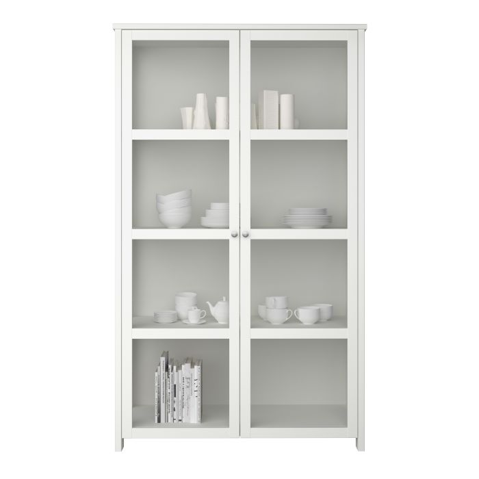 Excellent Showcase Display Cabinet with 2 Doors in Pure White