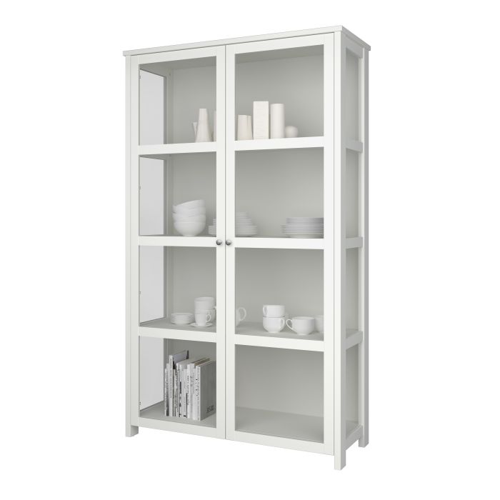 Excellent Showcase Display Cabinet with 2 Doors in Pure White