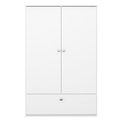 Steens For Kids Wardrobe 2 Door 1 Drawer in White