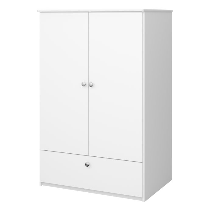 Steens For Kids Wardrobe 2 Door 1 Drawer in White