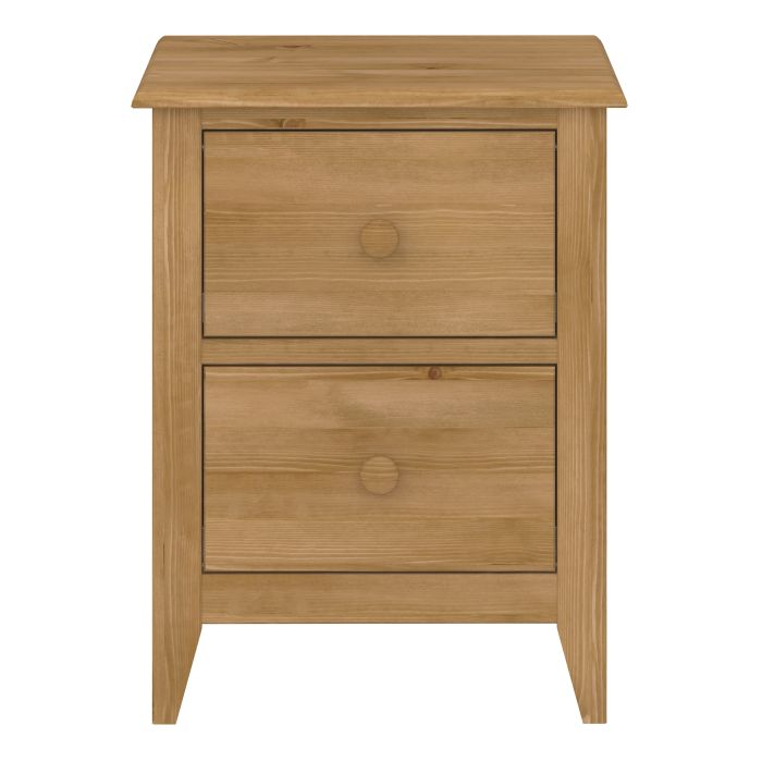 Heston 2 Drawer Night Stand Pine