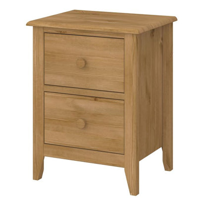 Heston 2 Drawer Night Stand Pine