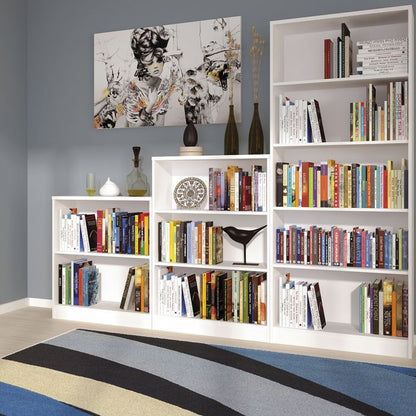 4 You Medium Wide Bookcase In Pearl White