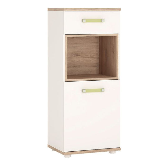 4KIDS 1 Door 1 Drawer Narrow Cabinet with Lemon Handles