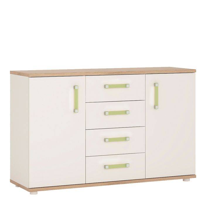 4KIDS 2 Door 4 Drawer Sideboard with Lemon Handles