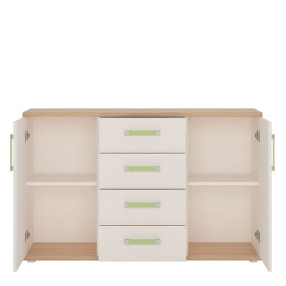 4KIDS 2 Door 4 Drawer Sideboard with Lemon Handles