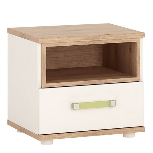 4KIDS 1 Drawer Bedside Cabinet with Lemon Handles