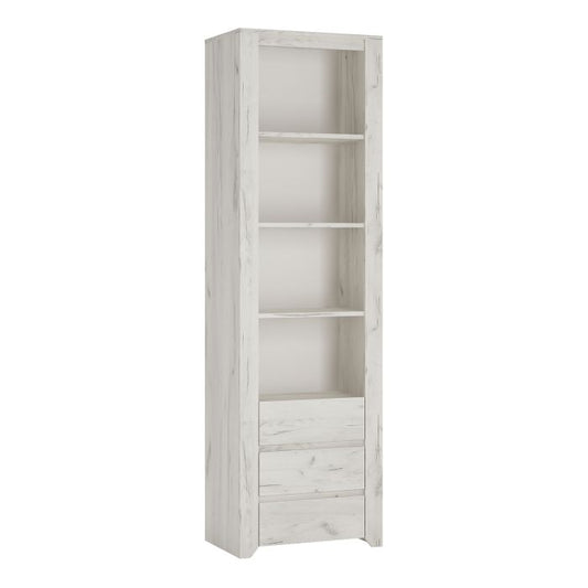 Angel Tall Narrow 3 Drawer Bookcase