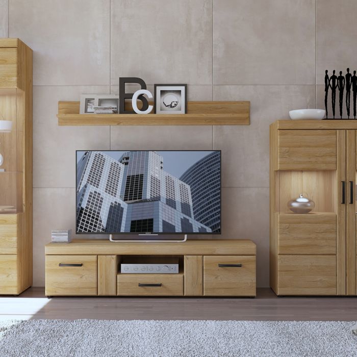 Cortina 2 Drawer TV Cabinet in Grandson Oak