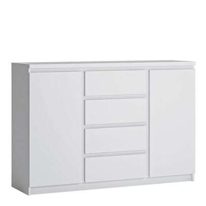 Fribo 2 Door 4 Drawer Sideboard in White