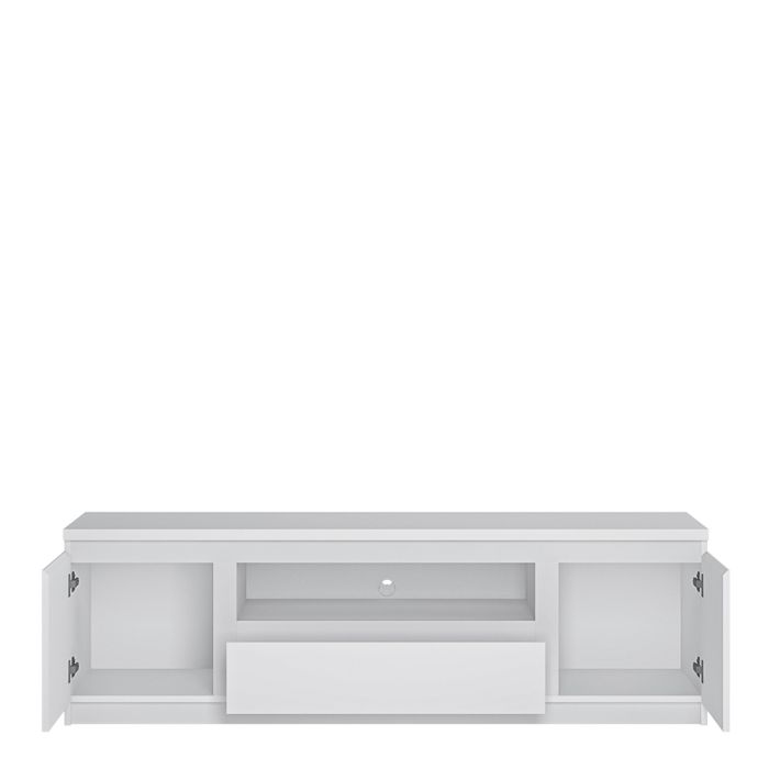 Fribo 2 Door 1 Drawer 166cm Wide TV Cabinet in White