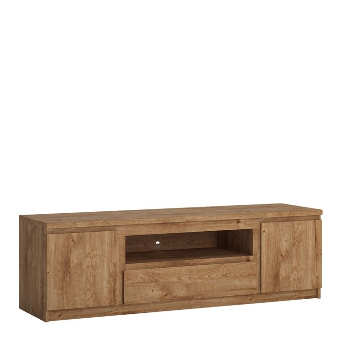 Fribo 2 Door 1 Drawer 166cm Wide TV Cabinet in Oak