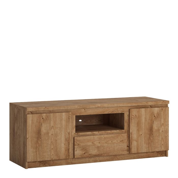 Fribo 2 Door 1 Drawer 136cm wide TV Cabinet in Oak