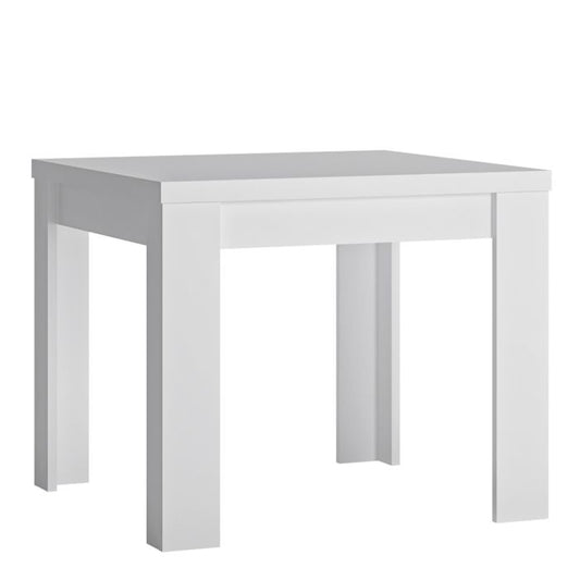 Lyon Small Extending Dining Table 90-180cm in White and High Gloss