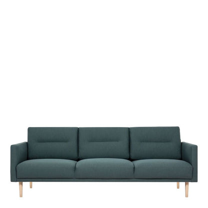 Larvik 3 Seater Sofa - Dark Green, Oak Legs