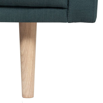 Larvik 3 Seater Sofa - Dark Green, Oak Legs