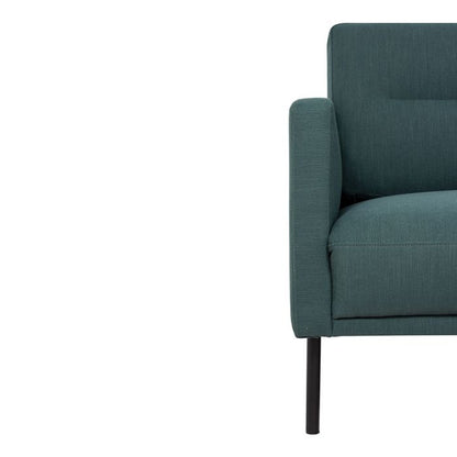 Larvik Chaiselongue Sofa (RH) - Dark Green, Black Legs