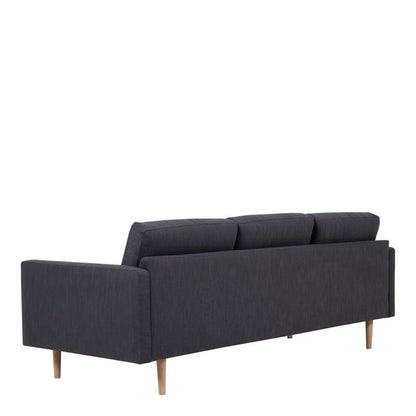 Larvik Chaiselongue Sofa  (LH) -  Anthracite, Oak Legs