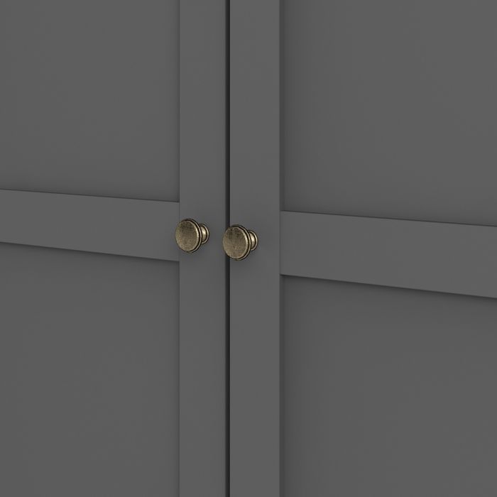 Paris Wardrobe with 3 Doors in Matt Grey