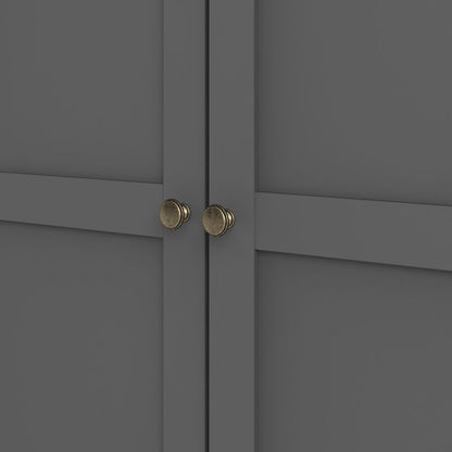 Paris Wardrobe with 3 Doors in Matt Grey