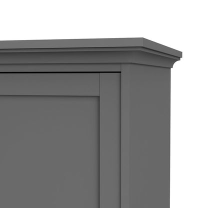 Paris Wardrobe with 4 Doors and 2 Drawers in Matt Grey