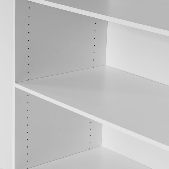 Verona Sliding Wardrobe 180cm in White with White Doors with 5 Shelves