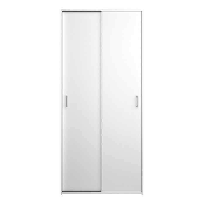 Space Wardrobe 2 Sliding Doors in White 1750