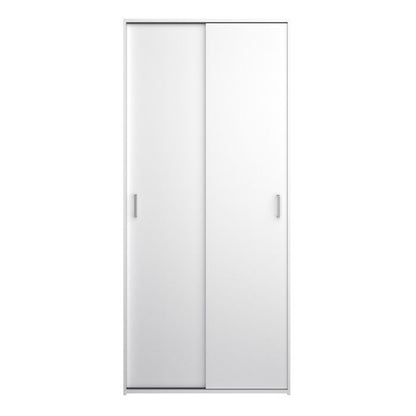 Space Wardrobe 2 Sliding Doors in White 1750